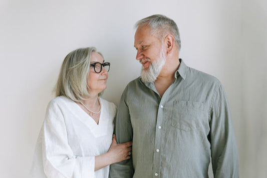 Husband and wife on photo