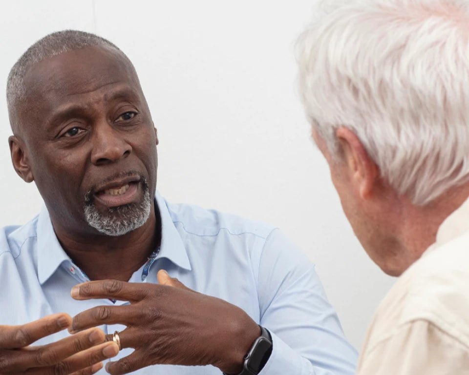 two people conversation image for prostate gene
