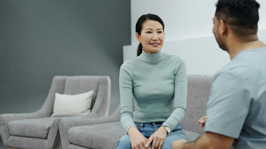 girl listen advice from doctor