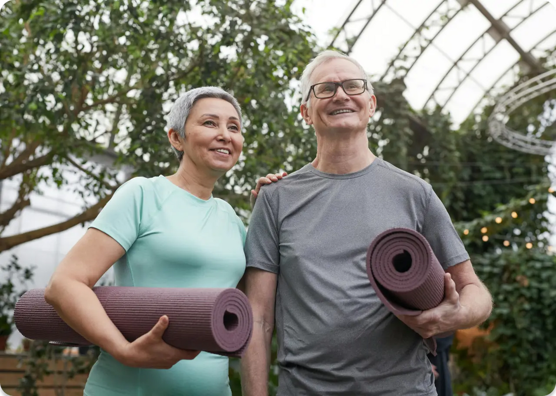two old man ready for trening image for bowel page