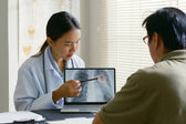 Lung Cancer doctor and patient